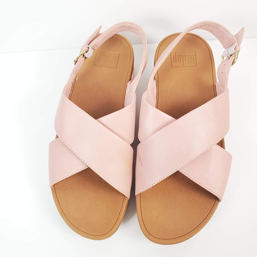 FITFLOP PINK LEATHER SANDALS